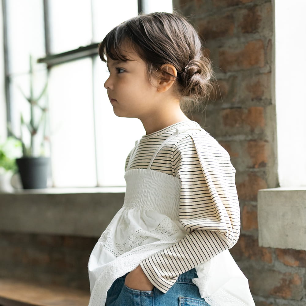 ショルダーパフTシャツ