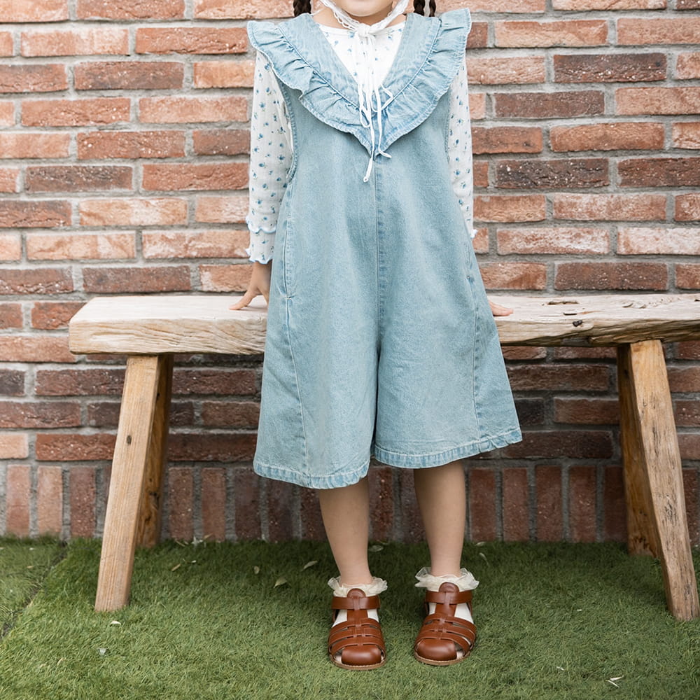 フリルサロペット〈Marche〉アトリエデニム・マルシェ